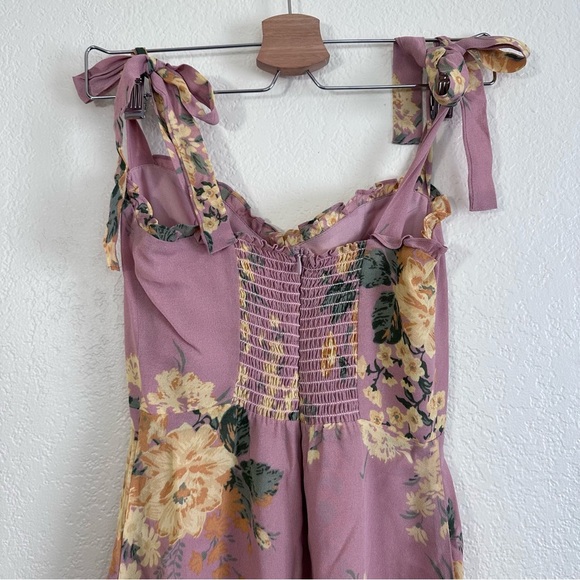 Reformation Nikita Floral Midi Dress in Blush Pink Gwenyth Size 0 - Picture 6 of 9
